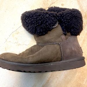 UGG Bailey Button Chocolate Brown Boots